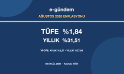 TÜFE ağustosta aylık yüzde 1,84, yıllık yüzde 31,51 arttı