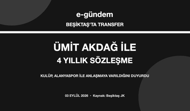 Beşiktaş, Ümit Akdağ ile 4 yıllık sözleşme imzaladı